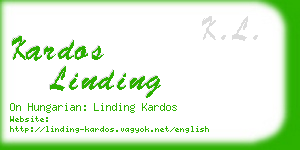 kardos linding business card